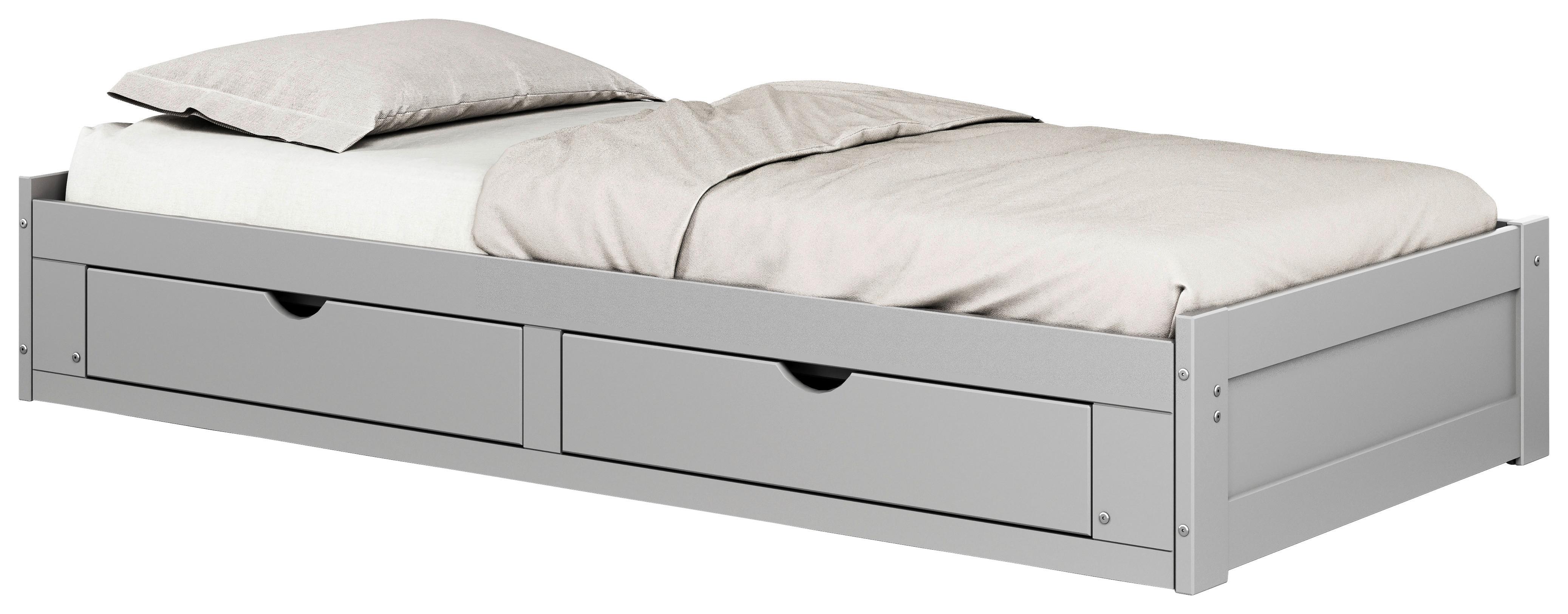 Ausziehbett Livio Grau - Grau, MODERN, Holz/Holzwerkstoff (90/200cm) - MID.YOU