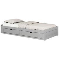 Ausziehbett Livio Grau - Grau, MODERN, Holz/Holzwerkstoff (90/200cm) - MID.YOU