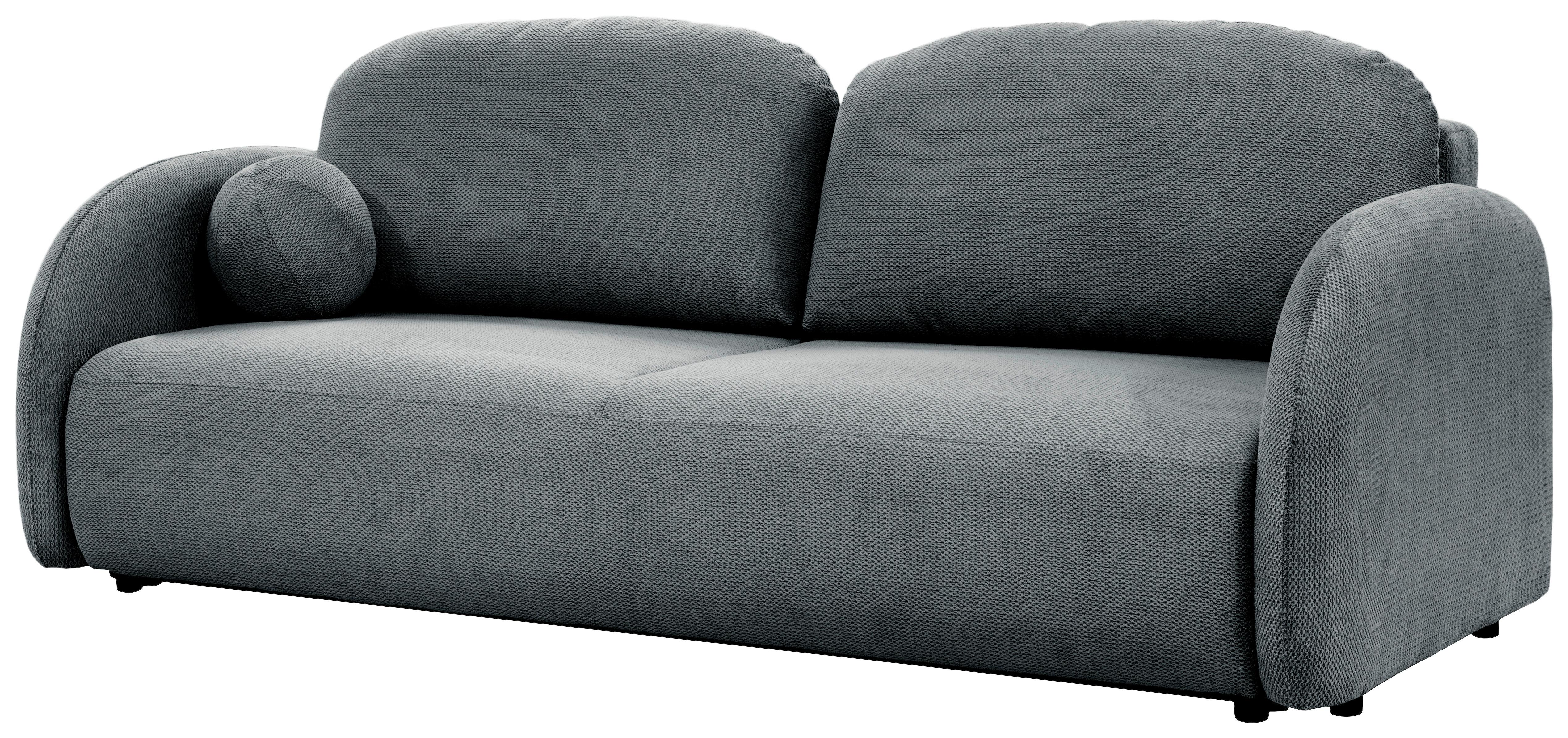 Rozkladacia pohovka ROMA, sivá - čierna/sivá, Design, textil (230/90/105cm)