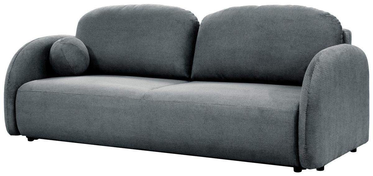 Rozkladacia pohovka ROMA, sivá - čierna/sivá, Design, textil (230/90/105cm)