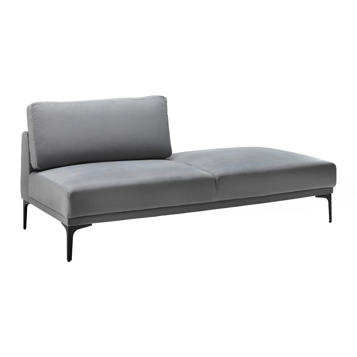 Pohovka TESSA tmavá sivá - čierna/tmavosivá, Modern, kov/textil (180,5/82,5/88,5cm) - Bessagi Home