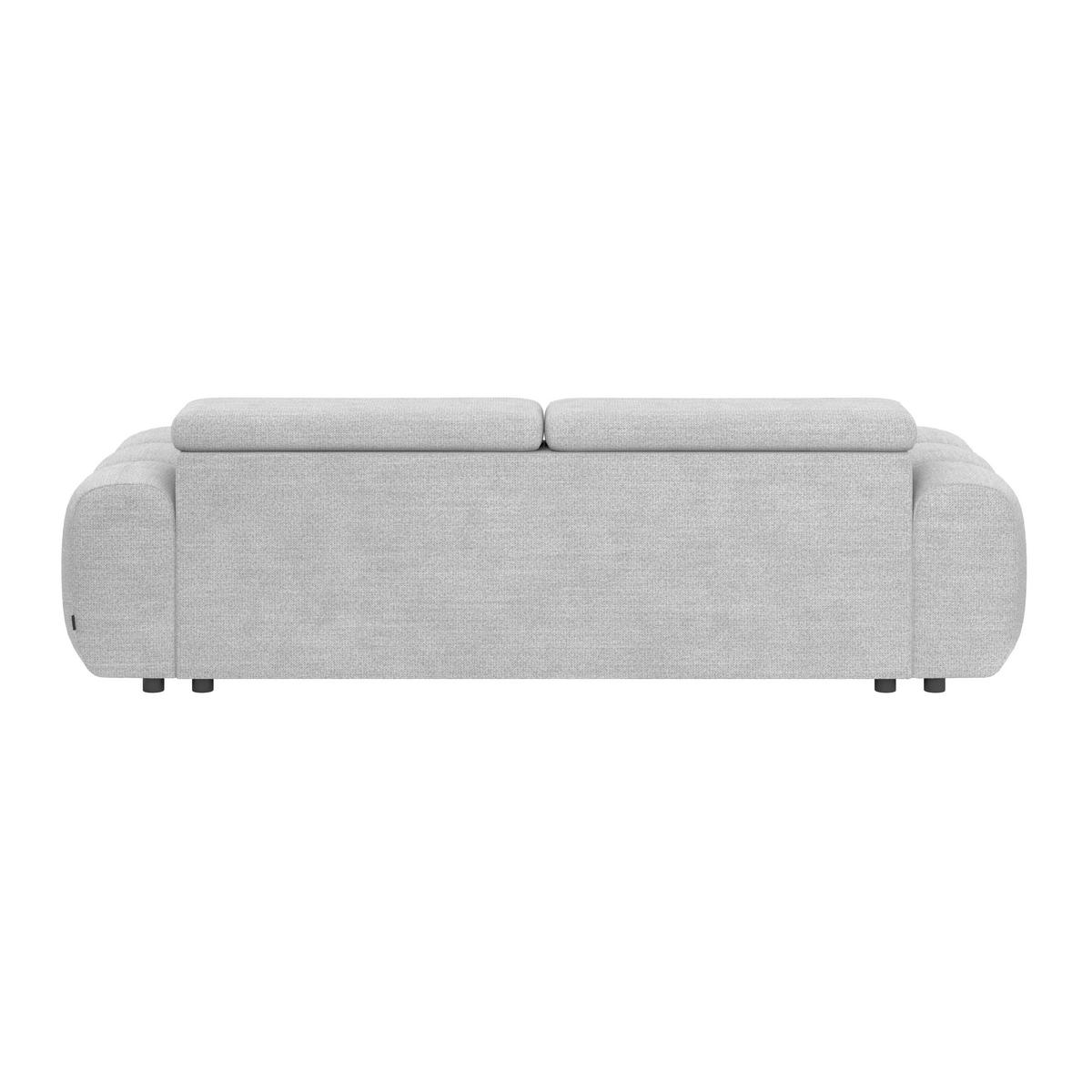 Bigsofa Bull Webstoff dunkelgrau, B: 248 cm - Hellgrau/Schwarz, Design, Textil (248/77-97/108cm) - Luca Bessoni