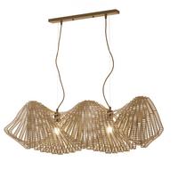 Hängeleuchte Cognac L: 95 Cm 22w - Cognac, Design, Metall (95/30/100cm)