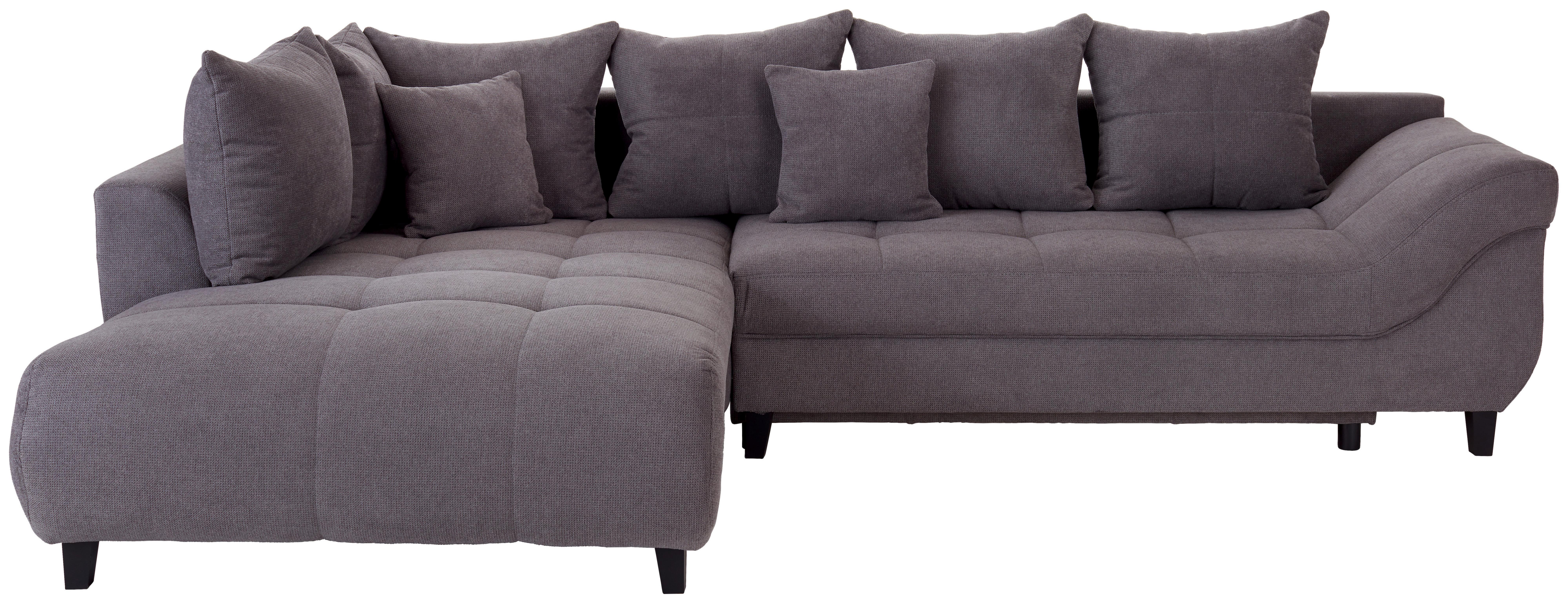 Rohová sedačka MENDOZA. ľavá, sivá - čierna/sivá, Design, drevo/textil (197/309cm) - Ondega