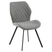 Stuhl-Set Gemma - Schwarz/Grau, Design, Textil/Metall (50/90/63cm) - Livetastic