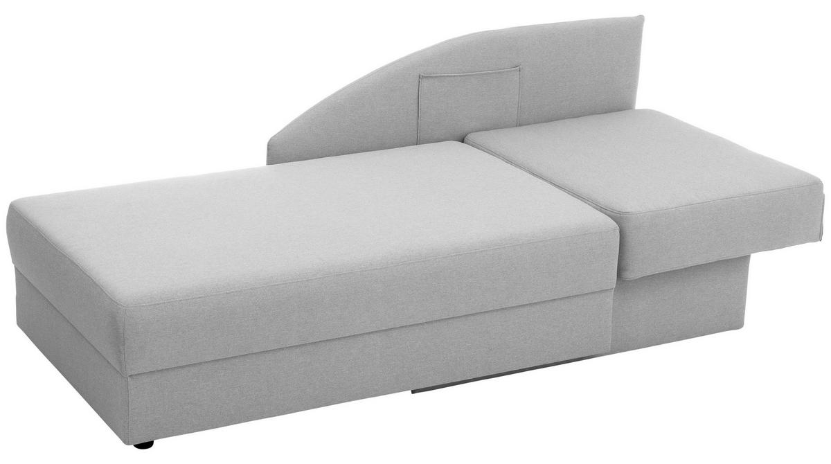 Recamiere Tobi L: 154cm Links Hellgrau mit Bettkasten - Hellgrau, Design, Textil (154/86/93cm) - Max Winzer