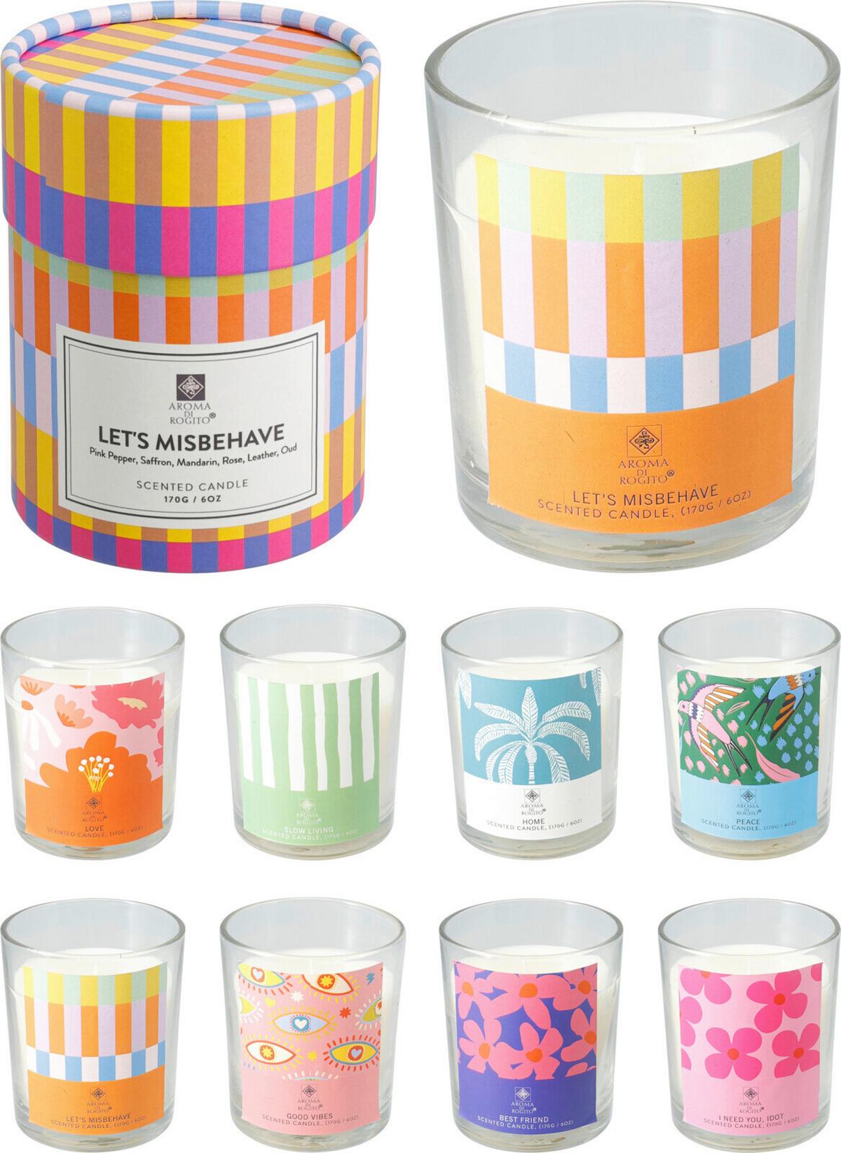 Duftkerze Leonie - Multicolor, Basics, Naturmaterialien (9/11.5/9cm)