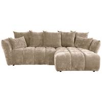 Univerzálna sedačka CAMMELLIO, sivohnedá ženilka, 7 vankúšov - čierna/taupe, Modern, textil (296/189cm) - Mömax