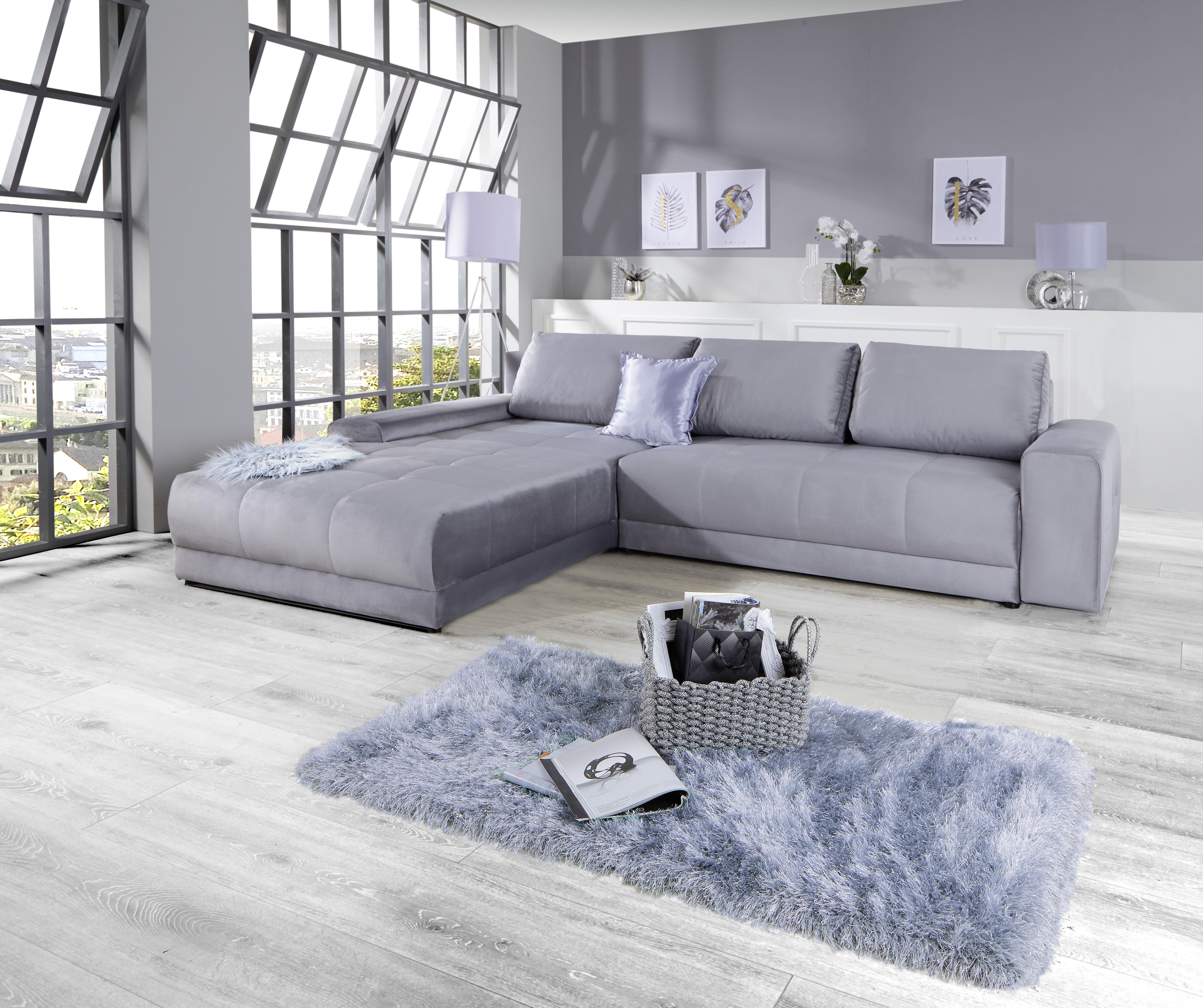 Rohová sedací souprava Adria, šedá - šedá, Moderní, textil (213/308cm) - Luca Bessoni