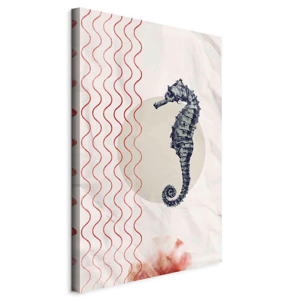 Leinwandbild Blau Beige B: 40 cm