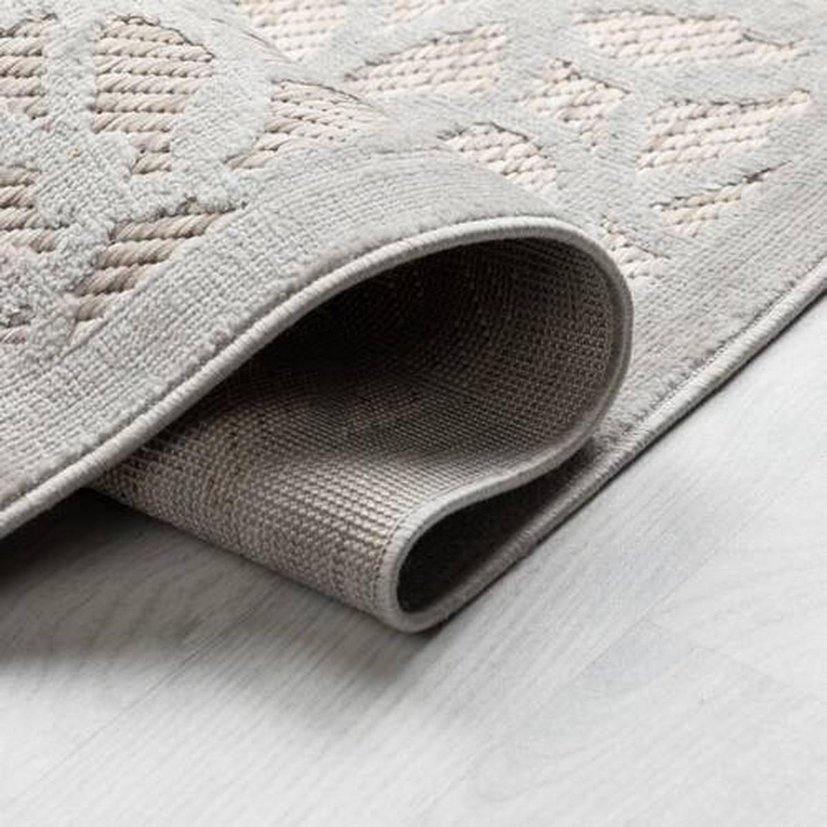 Outdoorteppich Argento Silberfarben B: 66 cm - Silberfarben, Basics, Textil (66/230cm)