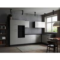 Eckküche Oliver Grau, Weiß S: 340x172cm - Weiß/Grau, Design, Holzwerkstoff (340/172cm) - Respekta