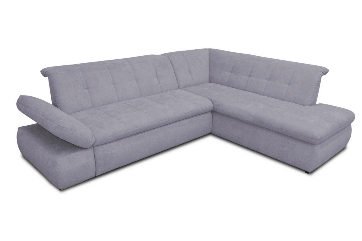 Ecksofa Mit Armteilverstellung Moric Grau Mikrofaser - Chromfarben/Grau, KONVENTIONELL, Textil (273/216cm) - MID.YOU