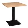 Bistro stolek JEFF 70x70 cm - černá/barvy dubu, Moderní, kov/kompozitní dřevo (70/75/70cm) - Modern Living
