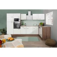 Eckküche Oliver L-Küchenblock 340 Cm - Eichefarben/Weiß, Basics, Holzwerkstoff (340/172cm) - Respekta