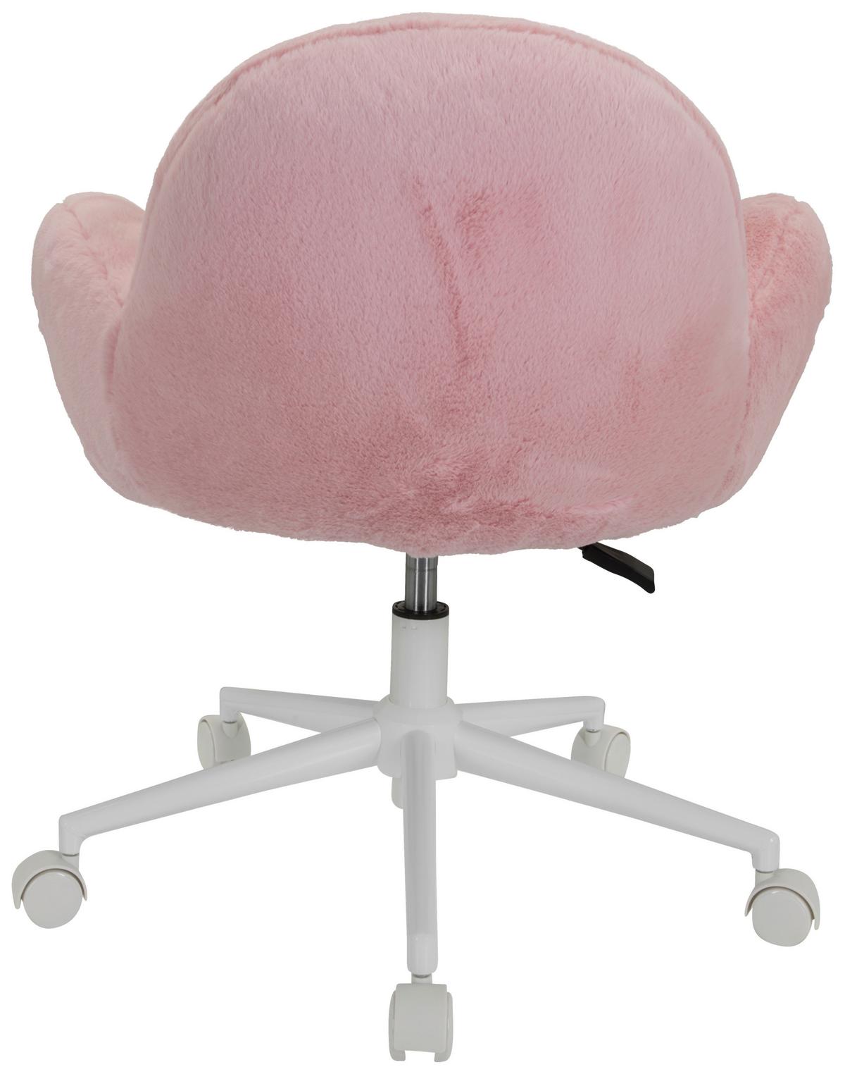 Jugenddrehstuhl Kiddy Teddy Rosa Bis 80 Kg - Weiß/Rosa, MODERN, Kunststoff/Textil (65/79/64cm) - MID.YOU