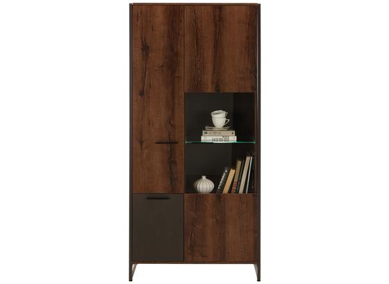 Vitrína Steel - farby dubu/hnedá, Štýlový, kov/kompozitné drevo (88/189/40cm) - Modern Living Vitrína Steel - farby dubu/hnedá, Štýlový, kov/kompozitné drevo (88/189/40cm) - Modern Living