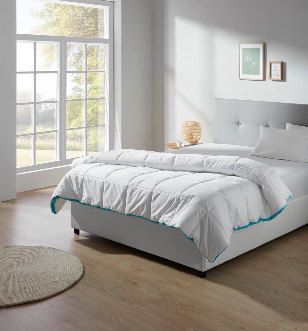 Dvojitá přikrývka Wellness, 135-140/200cm - bílá, Trend, textil (135-140/200cm) - Nadana