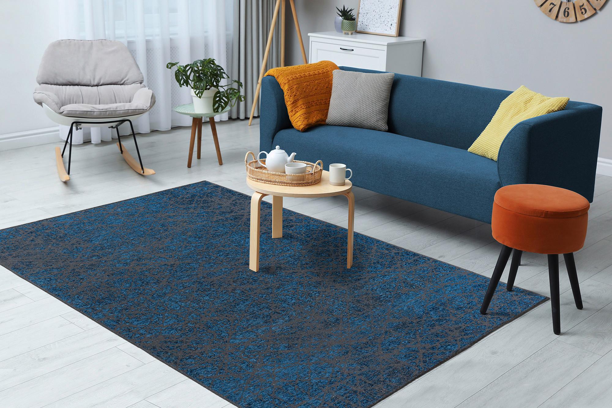 Teppich Kalevi 200 80x150 Cm Kalevi 200 - Blau, KONVENTIONELL, Textil (80/150cm)