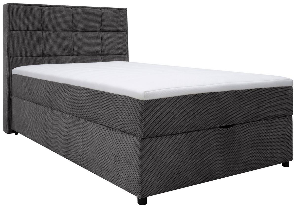 Boxbett Mit Bettkasten Catania 140x200 Cm Anthrazit - Anthrazit, MODERN, Holz/Holzwerkstoff (140/200cm) - MID.YOU