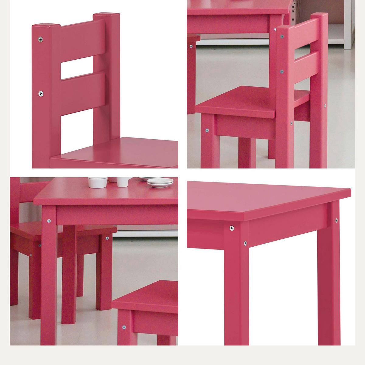Kindersitzgruppe Bundle Mads Pink - Pink, MODERN, Holz - MID.YOU