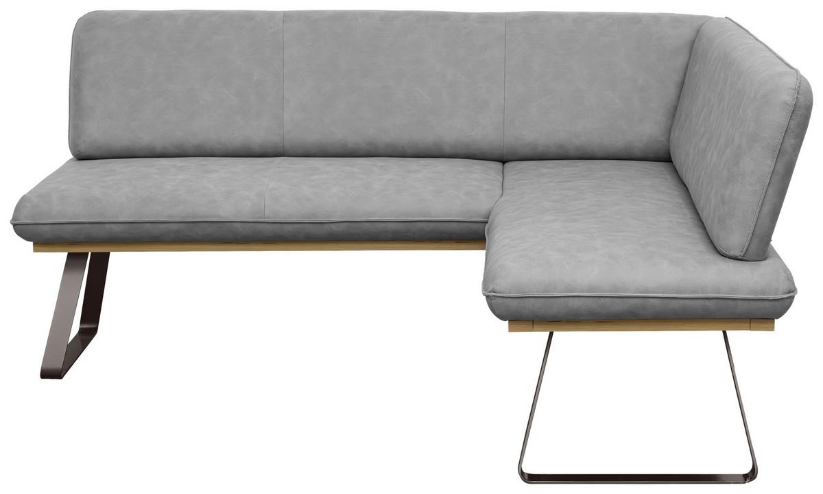 Eckbank Jannes Webstoff grau, 200x170m - Schwarz/Grau, MODERN, Holzwerkstoff/Textil (200/170cm)