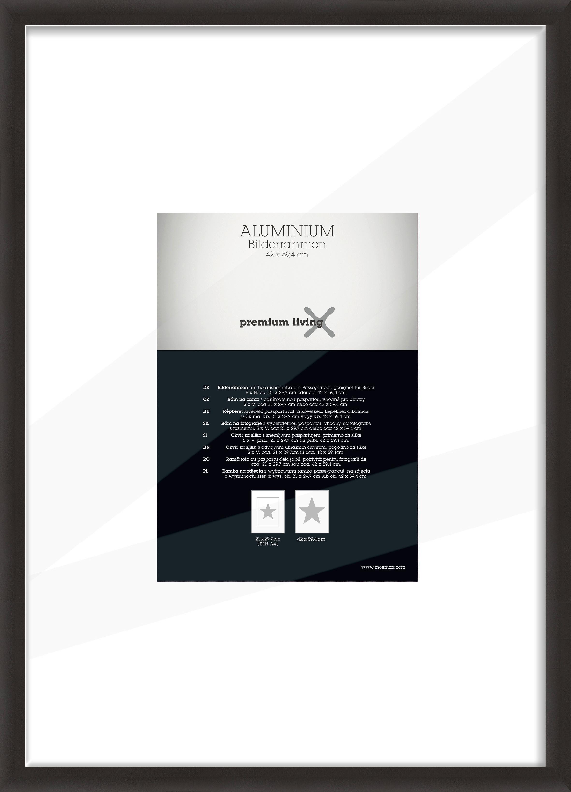 Rám na obrazy 45,1/62,5 cm - černá, Basics, kov (45,1/62,5/2.2cm) - Premium Living