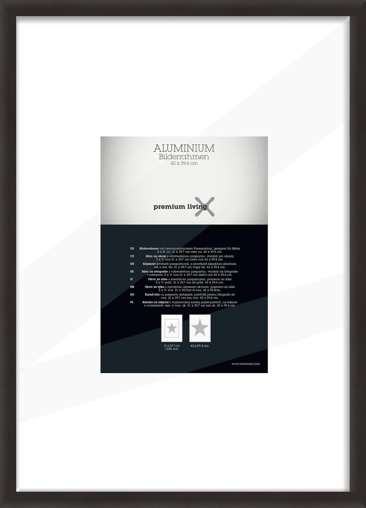 Rám na obrazy 45,1/62,5 cm - černá, Basics, kov (45,1/62,5/2.2cm) - Premium Living