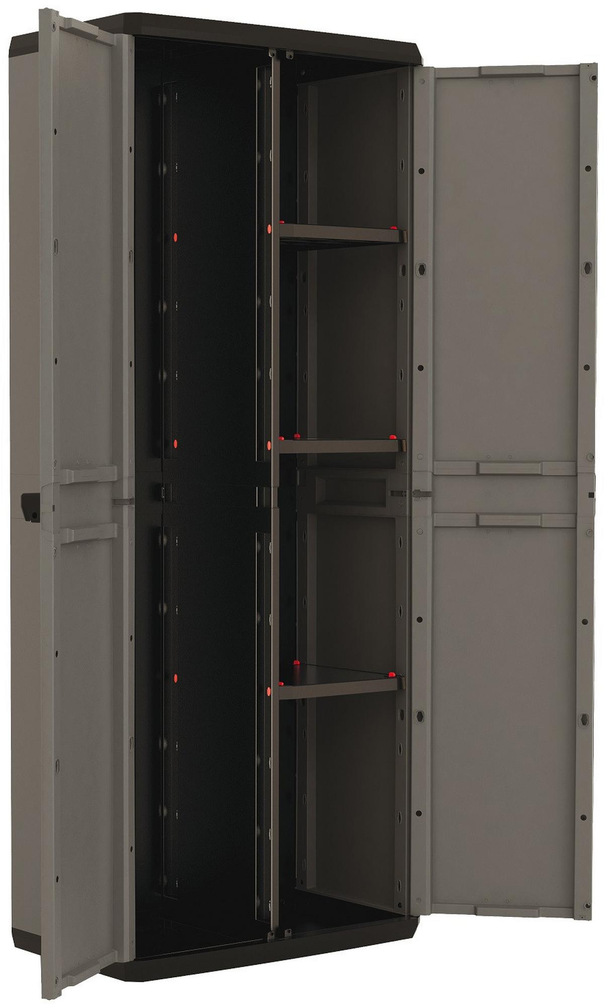Più - Utility Osztott Szekrény Più-Utility Osztott Szekrény - szürke, Basics, műanyag (68/39/166cm)