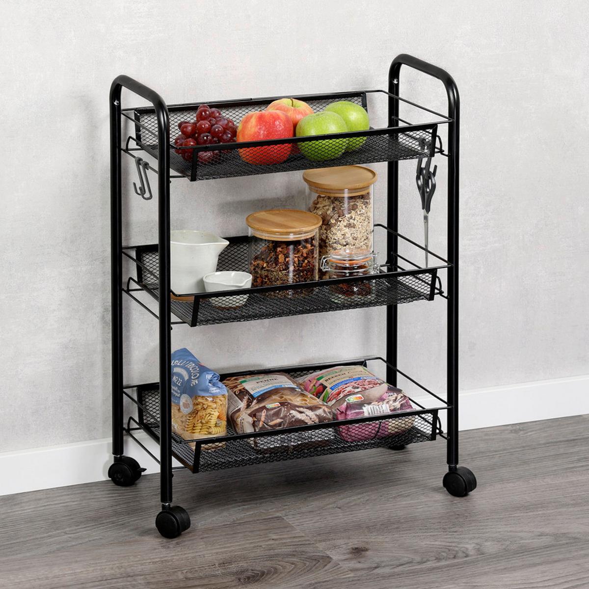 ALLZWECKWAGEN Schwarz L: 26cm - Schwarz, Basics, Metall (26/44/63.5cm) - Kesper