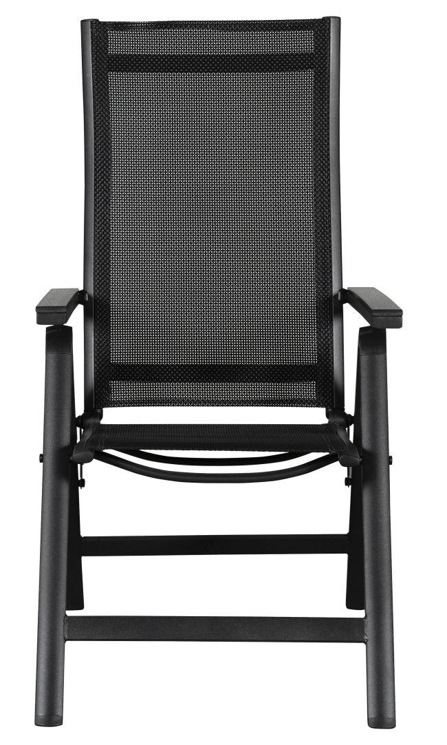 Zahradní Židle Fabian - černá, Moderní, kov/plast (58/110/66cm) - Modern Living