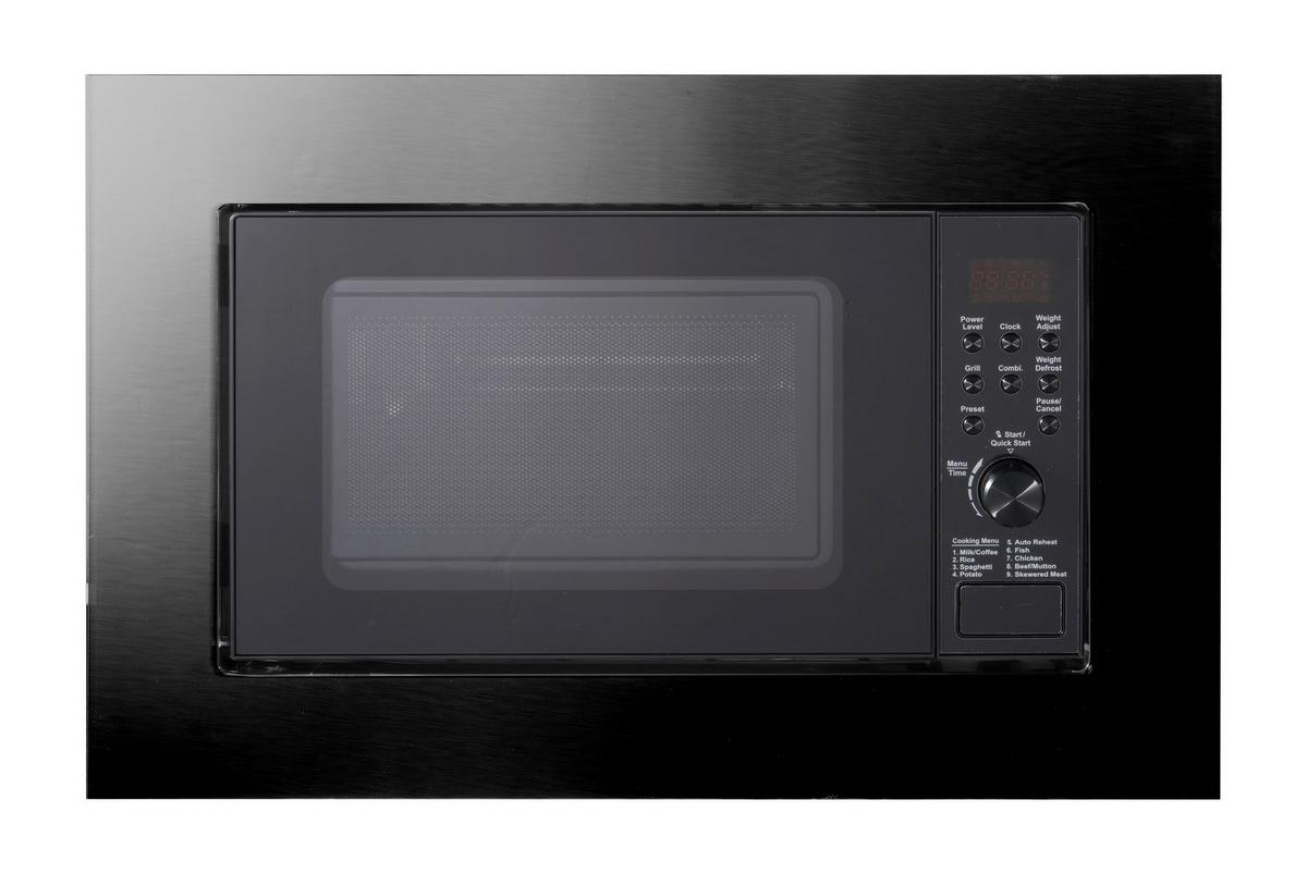 Einbaumikrowelle Schwarz B: 45,2 Cm - Schwarz, Basics, Metall (45,2/26,7/34,6cm) - Silva Schneider