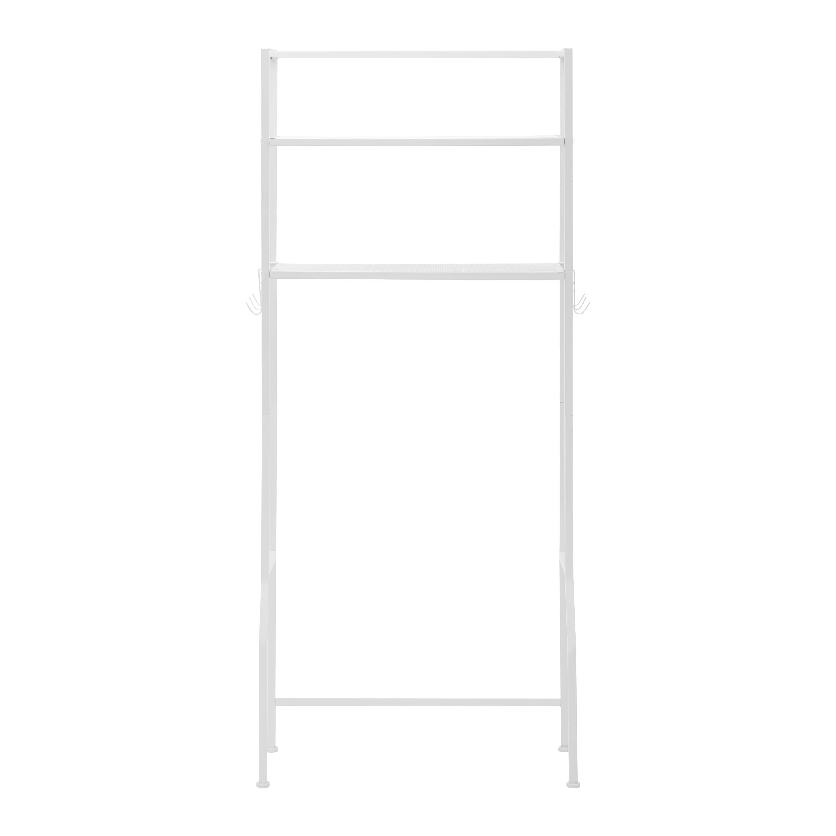 Regál Sandro Bílý - bílá, Moderní, kov (68/160/28cm) - P & B