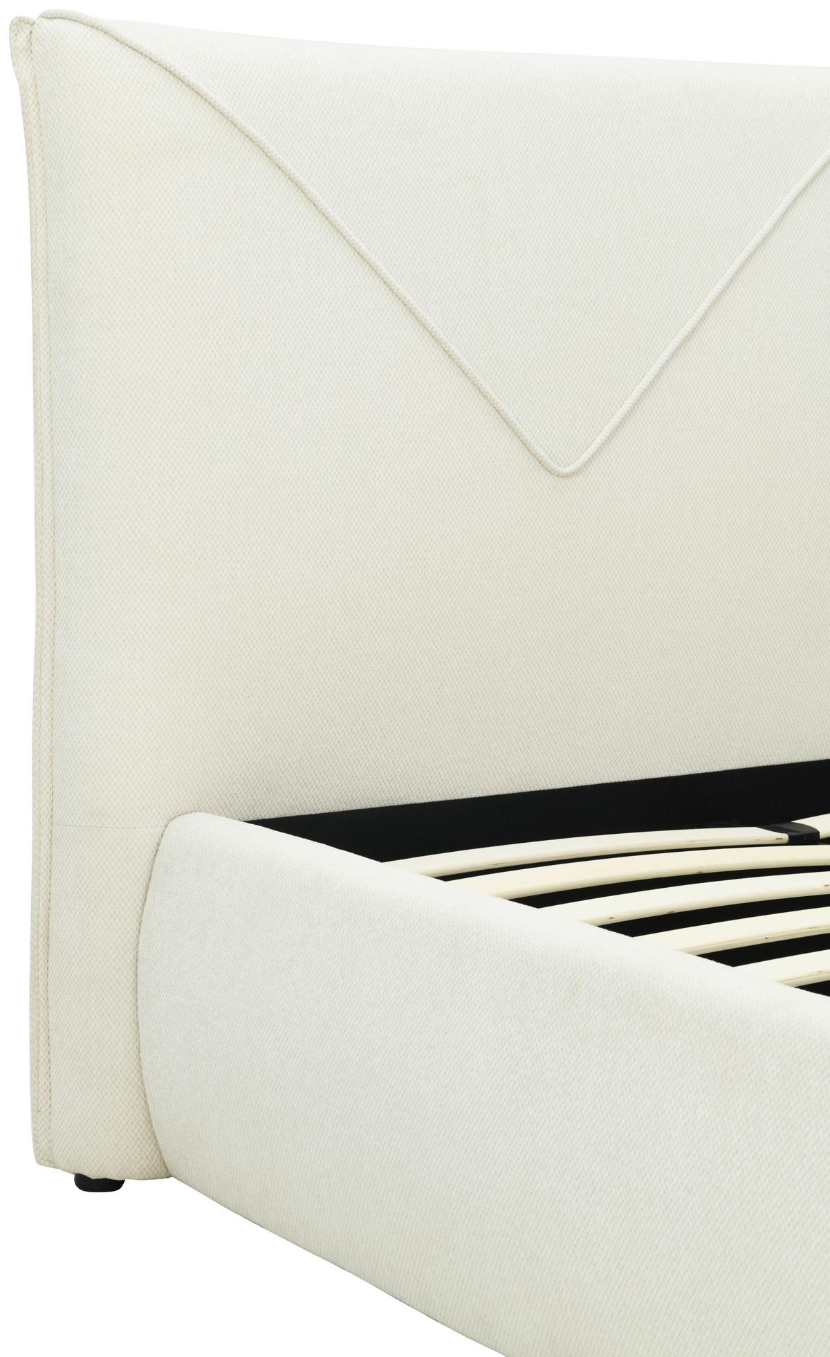Polsterbett Mail Weiß B: 214 Cm - Schwarz/Weiß, Design, Holz/Textil (214/111/224cm) - MID.YOU