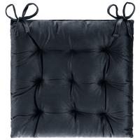 Sitzkissen Franzi Schwarz 40x40x2 cm - Schwarz, MODERN, Textil (40/40/2cm) - Luca Bessoni