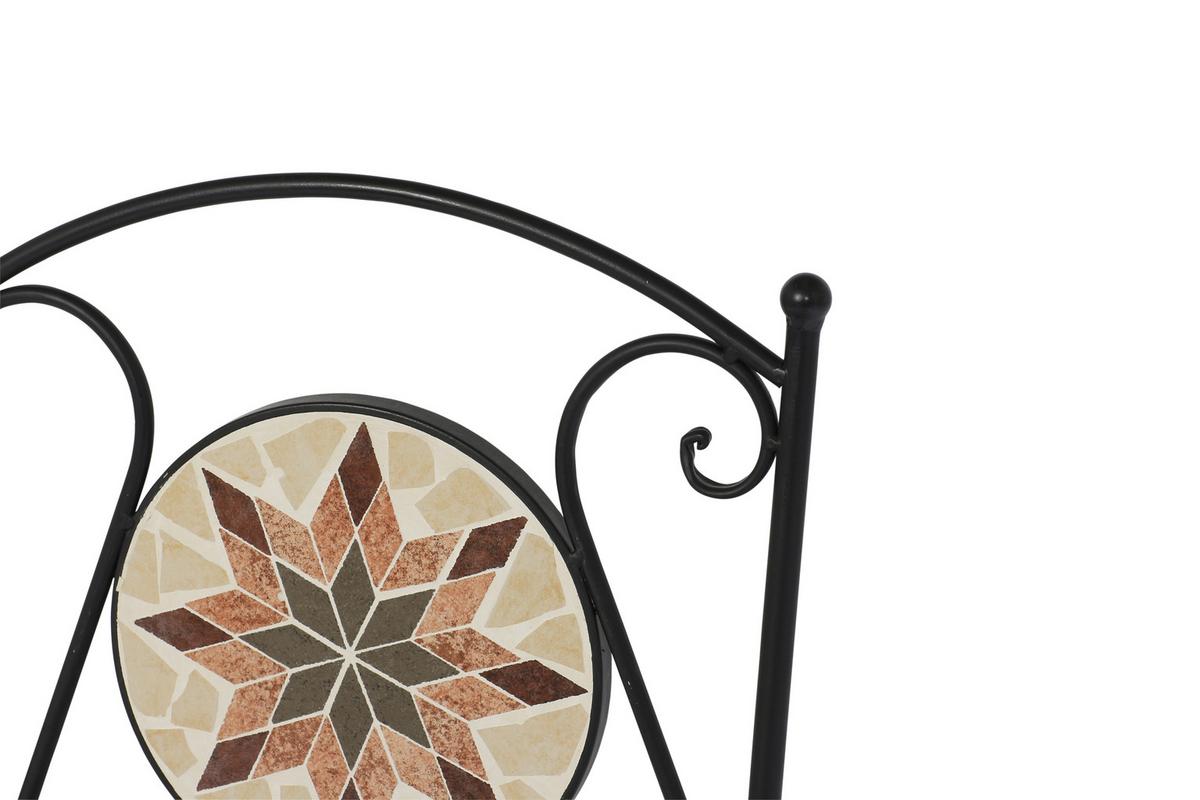 Klappsessel Stella Metall/Keramik - Multicolor/Schwarz, MODERN, Keramik/Metall (39/89,5/49,5cm) - Siena Garden