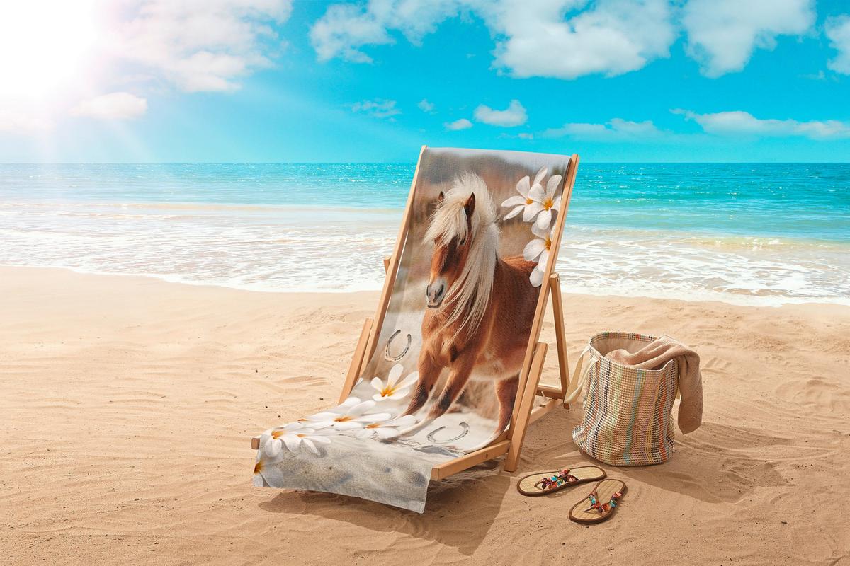 STRANDTUCH FABI - Sandfarben/Beige, Trend, Textil (75/150cm)