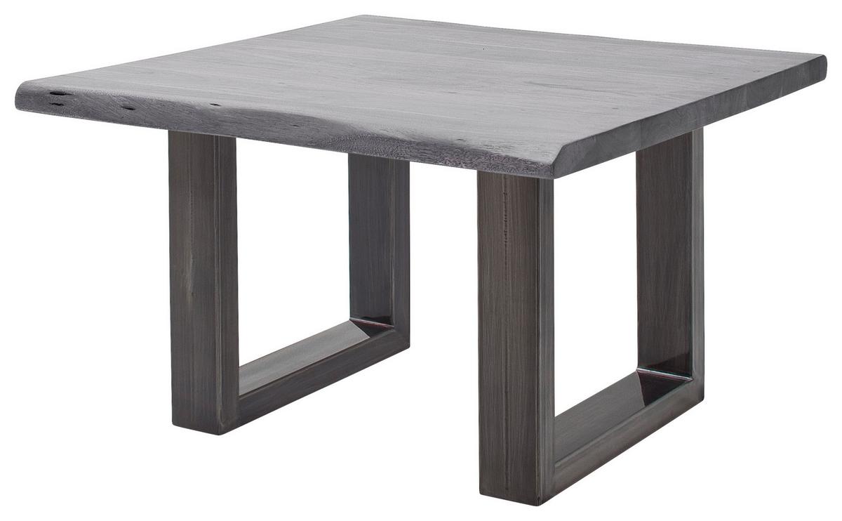 Couchtisch Holz mit Massiver Tischplatte Cartagena, Akazie - Grau/Nickelfarben, MODERN, Holz/Metall (75/45/75cm)