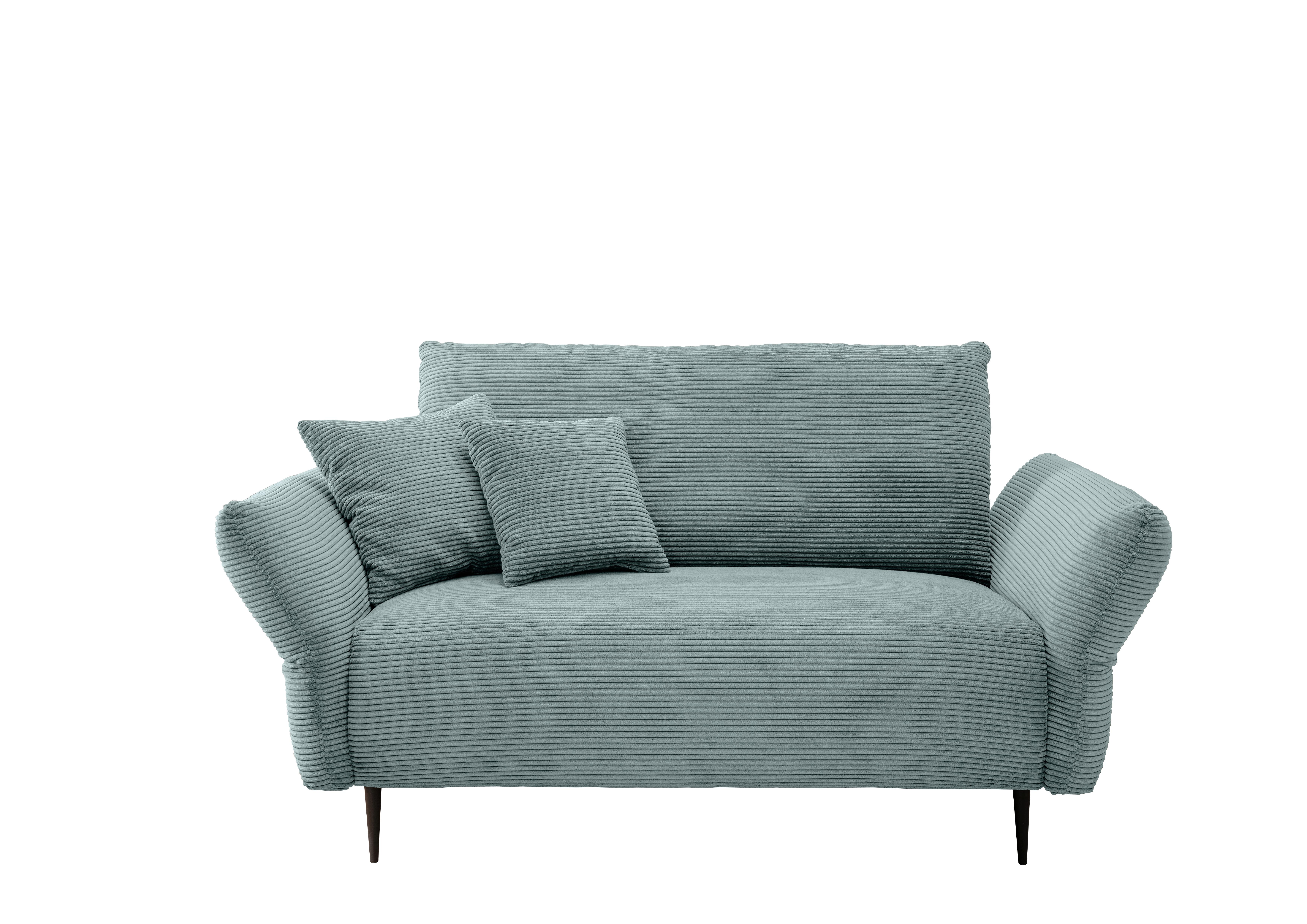 2-Sitzer-Sofa Vanilla Hellblau - Schwarz/Hellblau, Design, Textil (163/97/102cm) - Livetastic