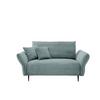 2-Sitzer-Sofa Vanilla Hellblau - Schwarz/Hellblau, Design, Textil (163/97/102cm) - Livetastic