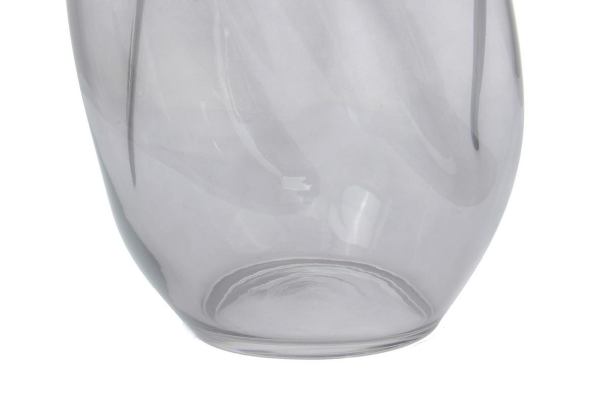 Vase Sidney Zylindrisch Glas Grau H: 25 Cm - Grau, Design, Glas (15/25/15cm) - Kayoom