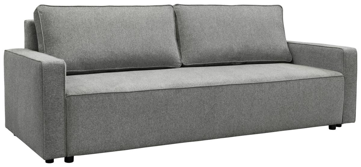 ROZKLÁDACÍ POHOVKA NICOLE - šedá, Moderní, textil/plast (232/90/100cm)