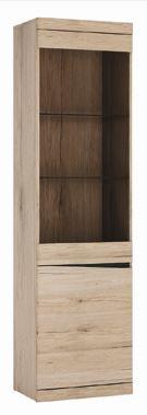 Vitrine Summer San Remo Eiche Dekor B: 54 cm