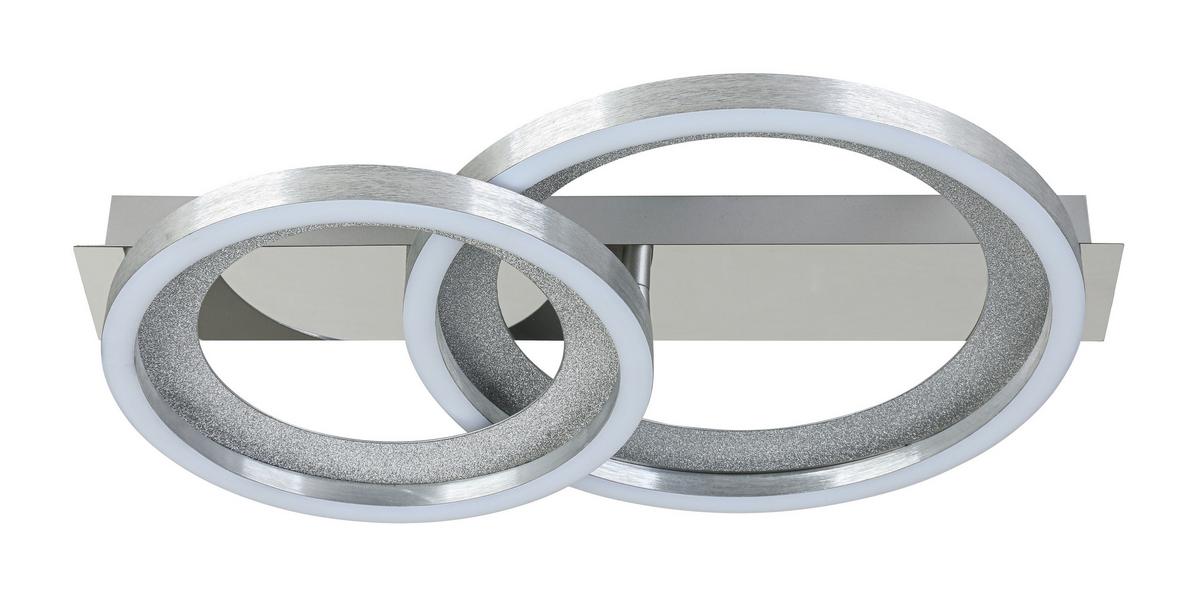 LED-DECKENLEUCHTE CALOGERO - Chromfarben/Silberfarben, Basics, Kunststoff/Metall (46/30,4/8cm) - Luca Bessoni