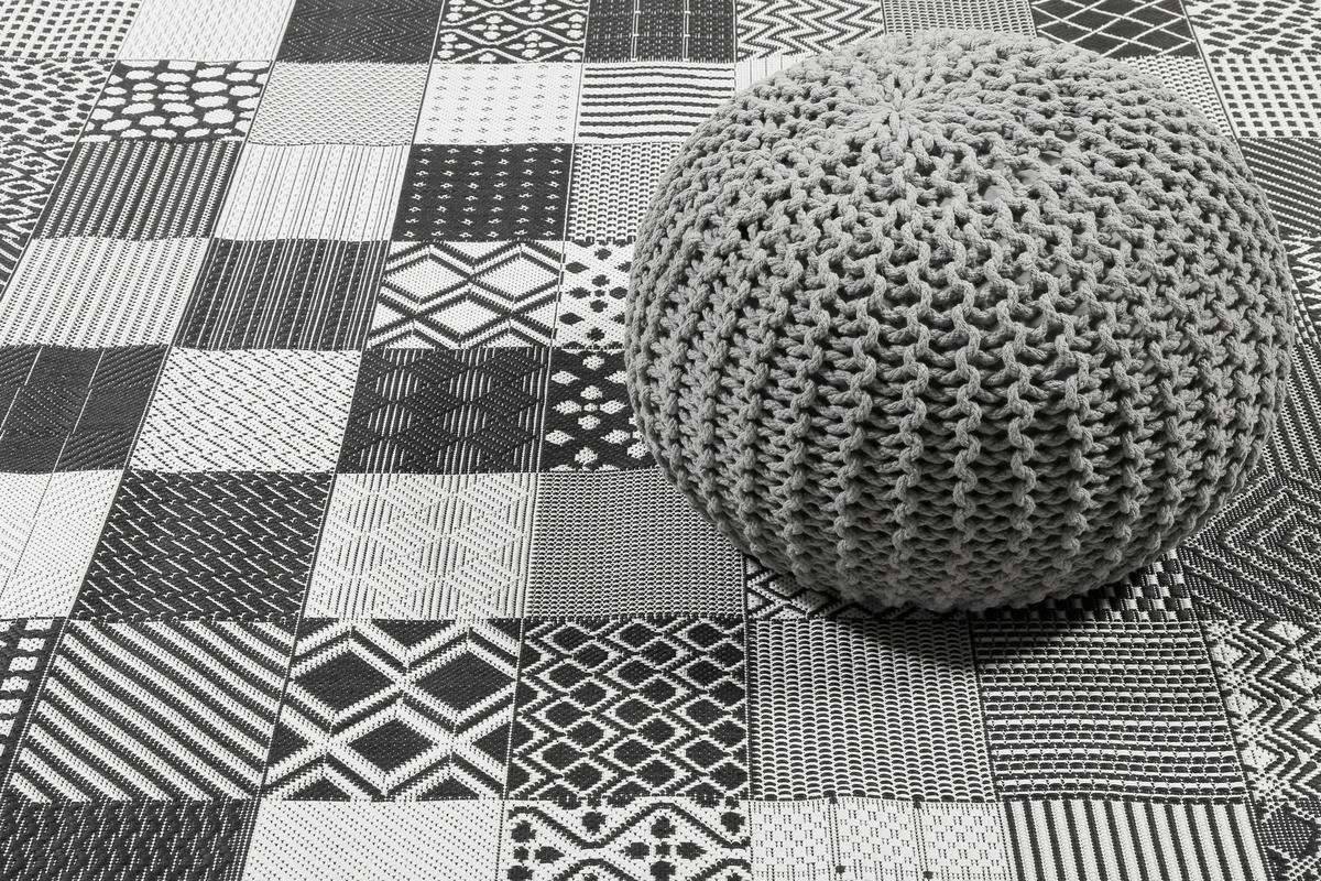 Outdoorteppich Chester - Schwarz/Weiß, KONVENTIONELL, Textil (200/290cm) - Esprit