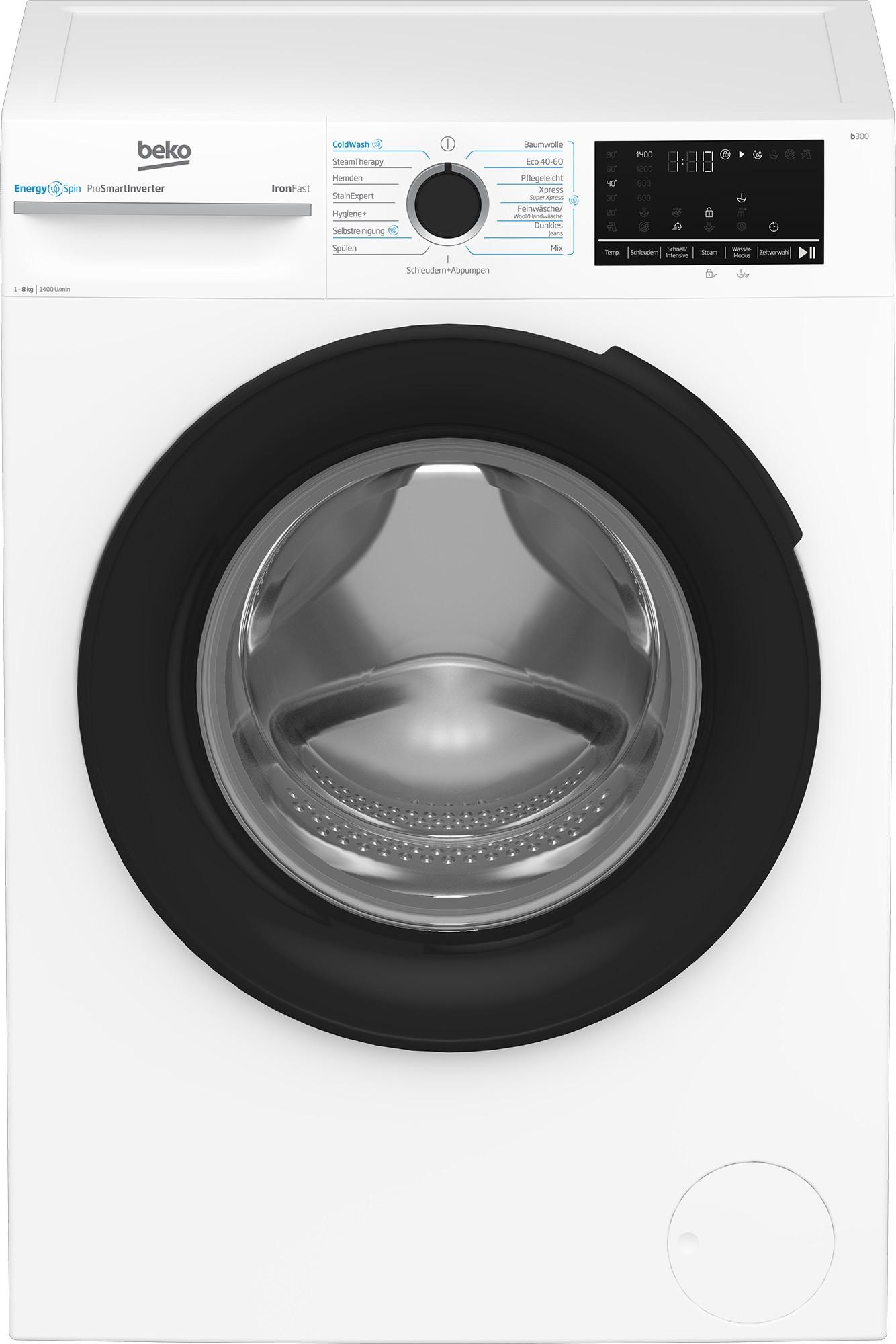 Waschmaschine BM3WFU48413W Füllmenge ca. 8 kg, EEKL: A - Weiß, Basics (60/84,5/54,6cm) - Beko