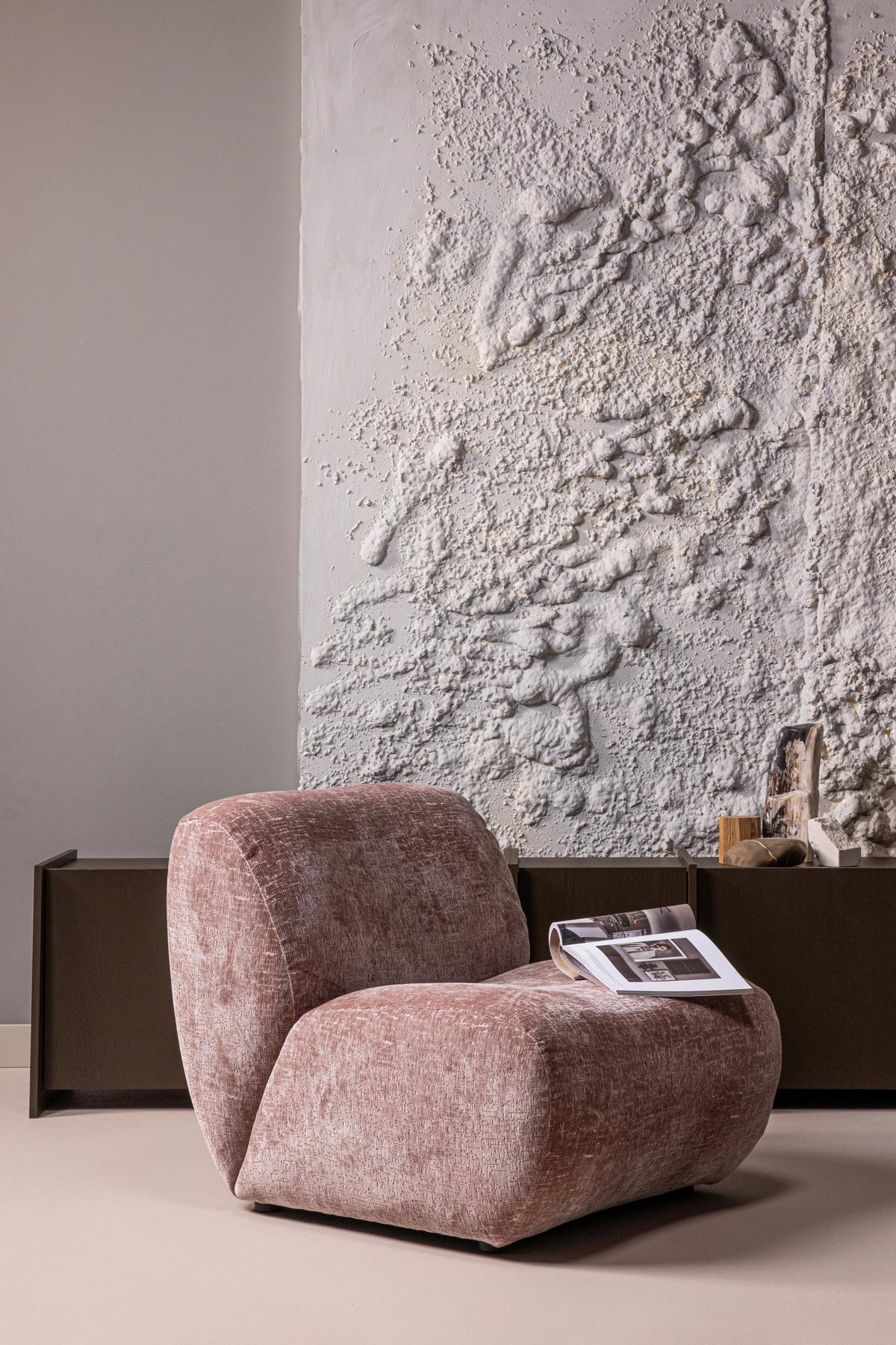 SESSEL Nomu Hellrosa B: 76cm - Hellrosa, MODERN, Textil (76/74/92cm) - Livetastic