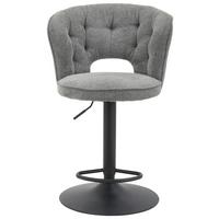 Barová stolička MINA sivá - čierna/sivá, Modern, kov/textil (56/92-114/53cm) - Mömax