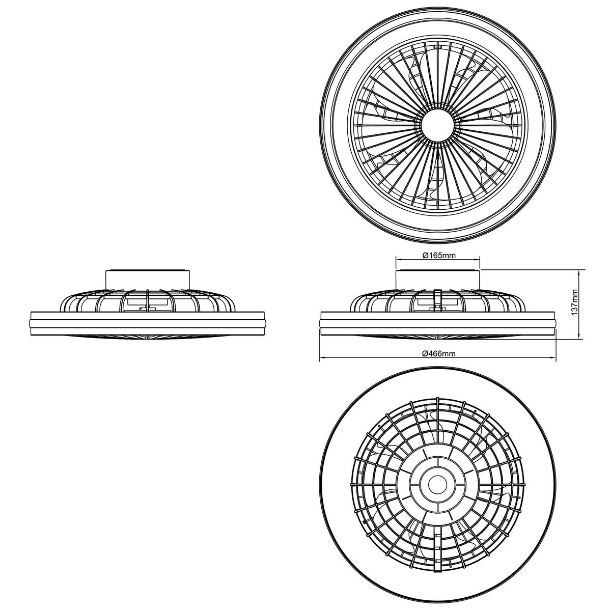 LED-Deckenleuchte G99280/06 Palmero - Basics (46,6/13,7cm) - Brilliant