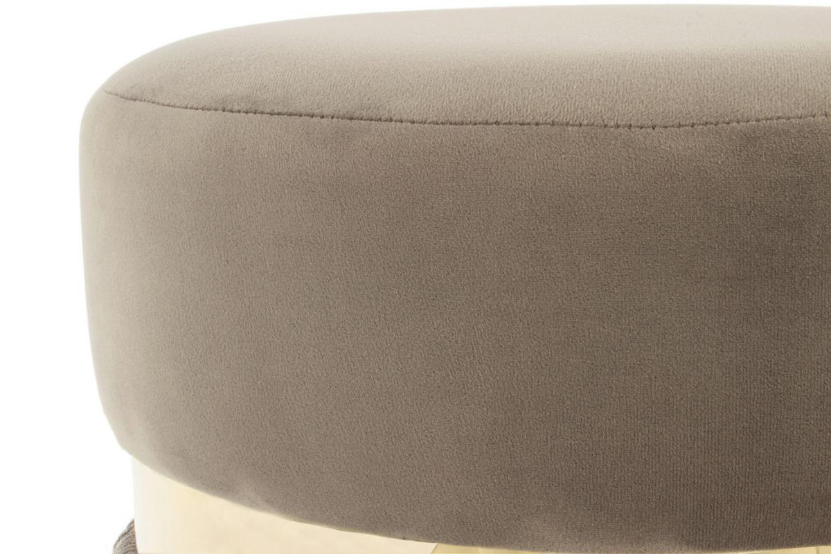 Hocker Rebecca 925 Goldfarben/taupe B: 38 Cm - Taupe/Goldfarben, Design, Kunststoff/Textil (38/45/38cm) - Kayoom